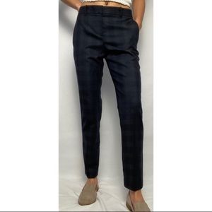 Theory | Telstra 2b Huntley Plaid wool ankle cropped  pants | women 00